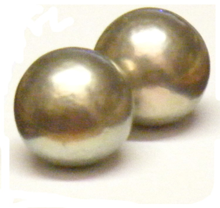Silver Grey Edison 12mm Stud Earrings
